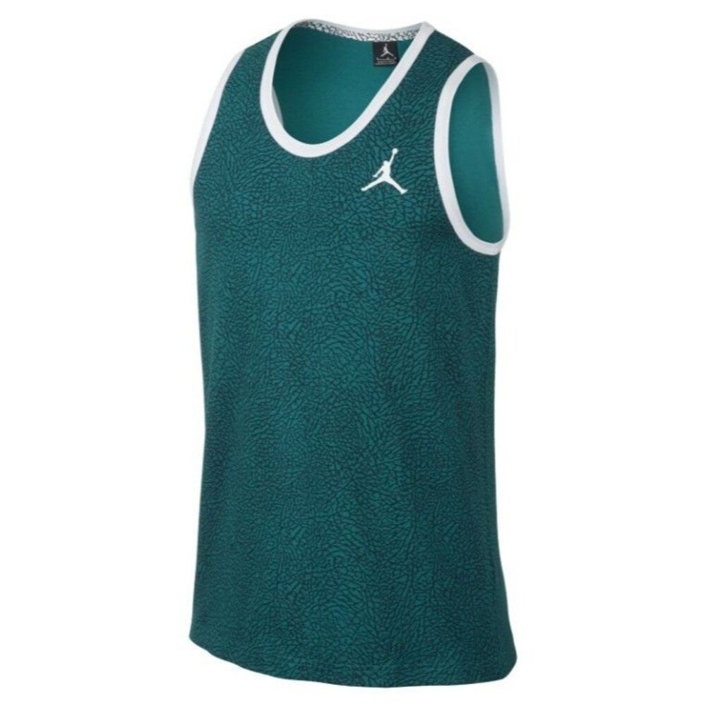 Jordan Fly Elephant Print Sleeveless Men’s Shirt Emerald Green Size XXL Nike